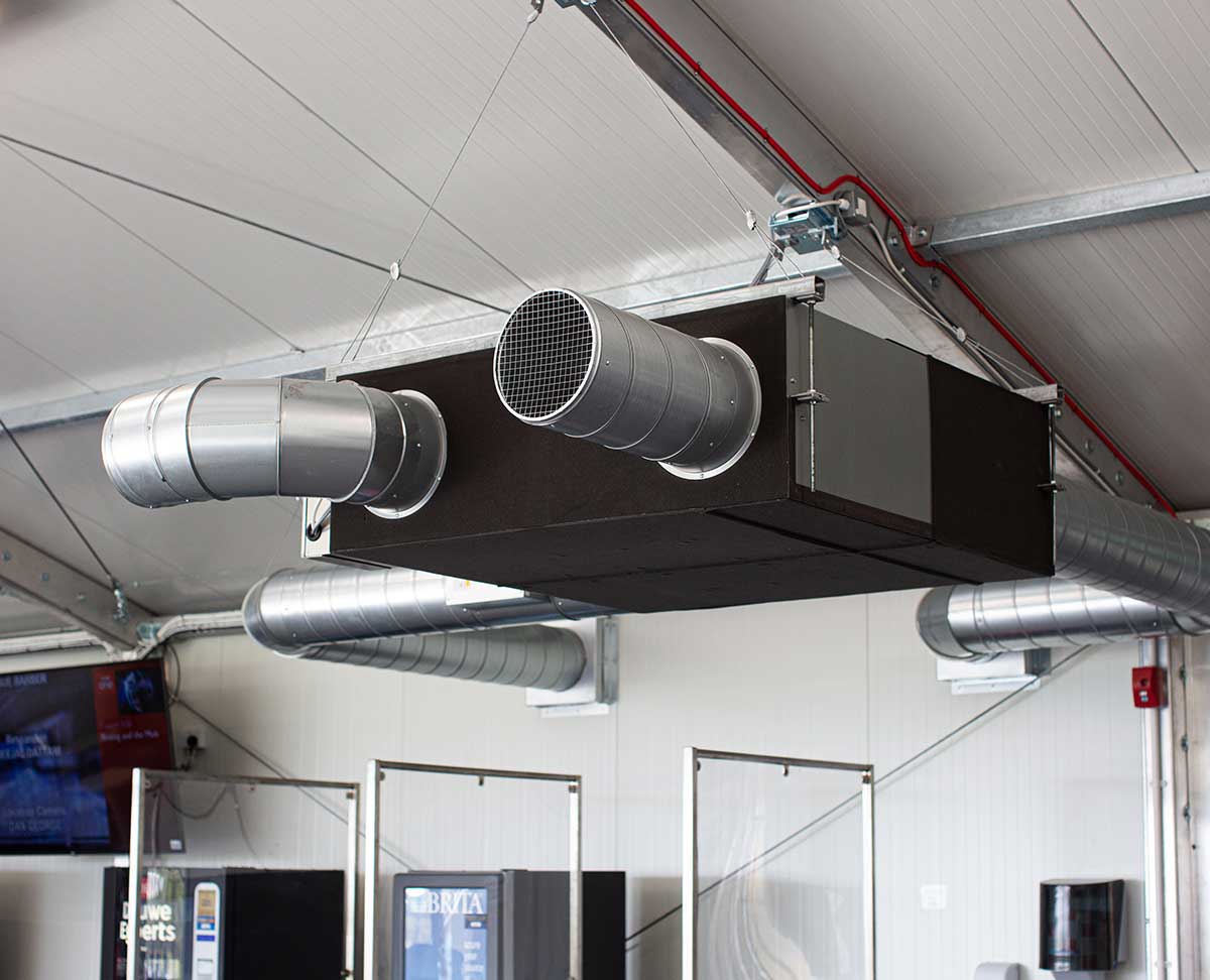 Temporary heating and ventilation unit